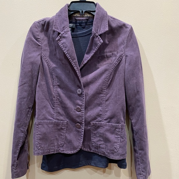 Old Navy purple button down corduroy jacket. - Picture 1 of 5